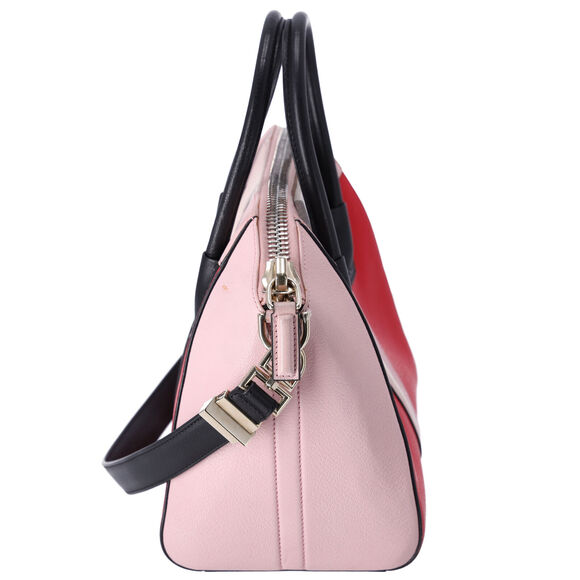 GIVENCHY Antigona Small Satchel Sugar Goatskin Tri-Color Red Pink Black - Picture 10 of 12